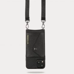 Bandolier Unisex Street Style Plain Leather Co-ord Logo For Women Black/silver X Iphone 13 Pro Max -Bandolier Online Shop org 1680