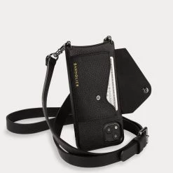 Bandolier Unisex Street Style Plain Leather Co-ord Logo For Women Black/silver X Iphone 13 Pro Max -Bandolier Online Shop org 1682