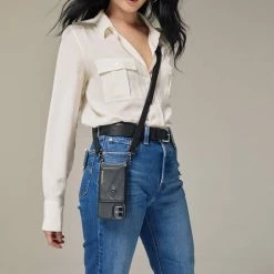 Bandolier Unisex Street Style Plain Leather Co-ord Logo For Women Black/silver X Iphone 13 Pro Max -Bandolier Online Shop org 1683