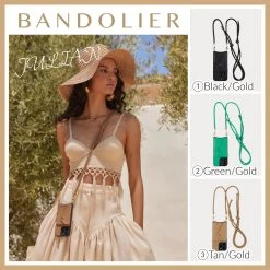 Bandolier 2023 SS Leather Logo IPhone 13 IPhone 13 Mini IPhone 13 Pro For Women ①black/gold X Iphone 13mini