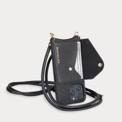 Bandolier 2023 SS Leather Logo IPhone 13 IPhone 13 Mini IPhone 13 Pro For Women ①black/gold X Iphone 13mini -Bandolier Online Shop org 1715