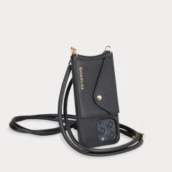 Bandolier 2023 SS Leather Logo IPhone 13 IPhone 13 Mini IPhone 13 Pro For Women ①black/gold X Iphone 13mini -Bandolier Online Shop org 1717