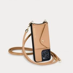 Bandolier 2023 SS Leather Logo IPhone 13 IPhone 13 Mini IPhone 13 Pro For Women ①black/gold X Iphone 13mini -Bandolier Online Shop org 1726