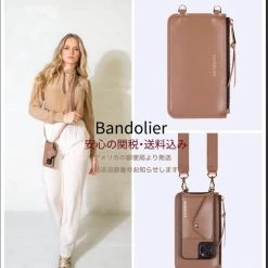 Bandolier 2020-21FW Street Style Plain Leather IPhone 8 IPhone 8 Plus IPhone X For Women Taupe X One Size