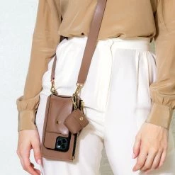 Bandolier 2020-21FW Street Style Plain Leather IPhone 8 IPhone 8 Plus IPhone X For Women Taupe X One Size -Bandolier Online Shop org 1949