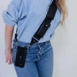 Bandolier Unisex Street Style Plain Leather Co-ord IPhone 8 Plus For Men Black/gold X Iphone 13 Pro Max -Bandolier Online Shop org 1975