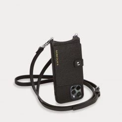 Bandolier Unisex Plain Leather Logo IPhone 13 IPhone 13 Pro For Men Black/gold X Iphone 13 -Bandolier Online Shop org 203