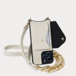 Bandolier Plain Leather Logo IPhone 13 IPhone 13 Pro IPhone 13 Pro Max For Women Stone/gold X Iphone 13 Pro Max -Bandolier Online Shop org 2034