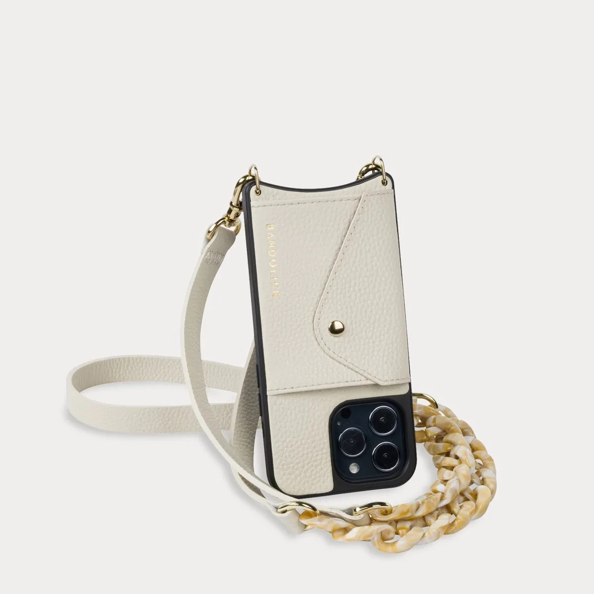 Bandolier Plain Leather IPhone 13 IPhone 13 Mini IPhone 13 Pro For Women Stone/gold X Iphone 12/12 Pro 2 Bandolier Plain Leather IPhone 13 IPhone 13 Mini IPhone 13 Pro For Women Stone/gold X Iphone 12/12 Pro - Image 2