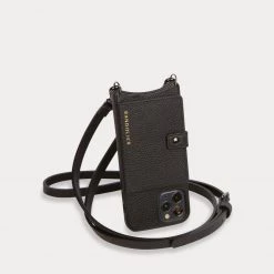 Bandolier Unisex Plain Leather Logo IPhone 13 IPhone 13 Pro For Men Black/gold X Iphone 13 -Bandolier Online Shop org 211