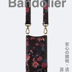 Bandolier 2021 SS Flower Patterns Plain Leather IPhone 8 Plus IPhone X For Women Black X Iphone Se/876/6s