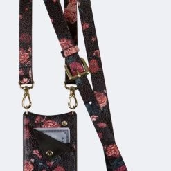 Bandolier 2021 SS Flower Patterns Plain Leather IPhone 8 Plus IPhone X For Women Black X Iphone Se/876/6s -Bandolier Online Shop org 2172