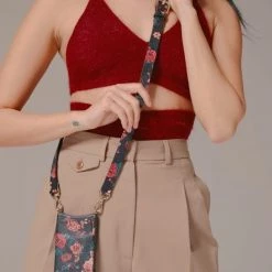 Bandolier 2021 SS Flower Patterns Plain Leather IPhone 8 Plus IPhone X For Women Black X Iphone Se/876/6s -Bandolier Online Shop org 2174