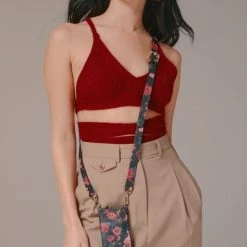 Bandolier 2021 SS Flower Patterns Plain Leather IPhone 8 Plus IPhone X For Women Black X Iphone Se/876/6s -Bandolier Online Shop org 2176