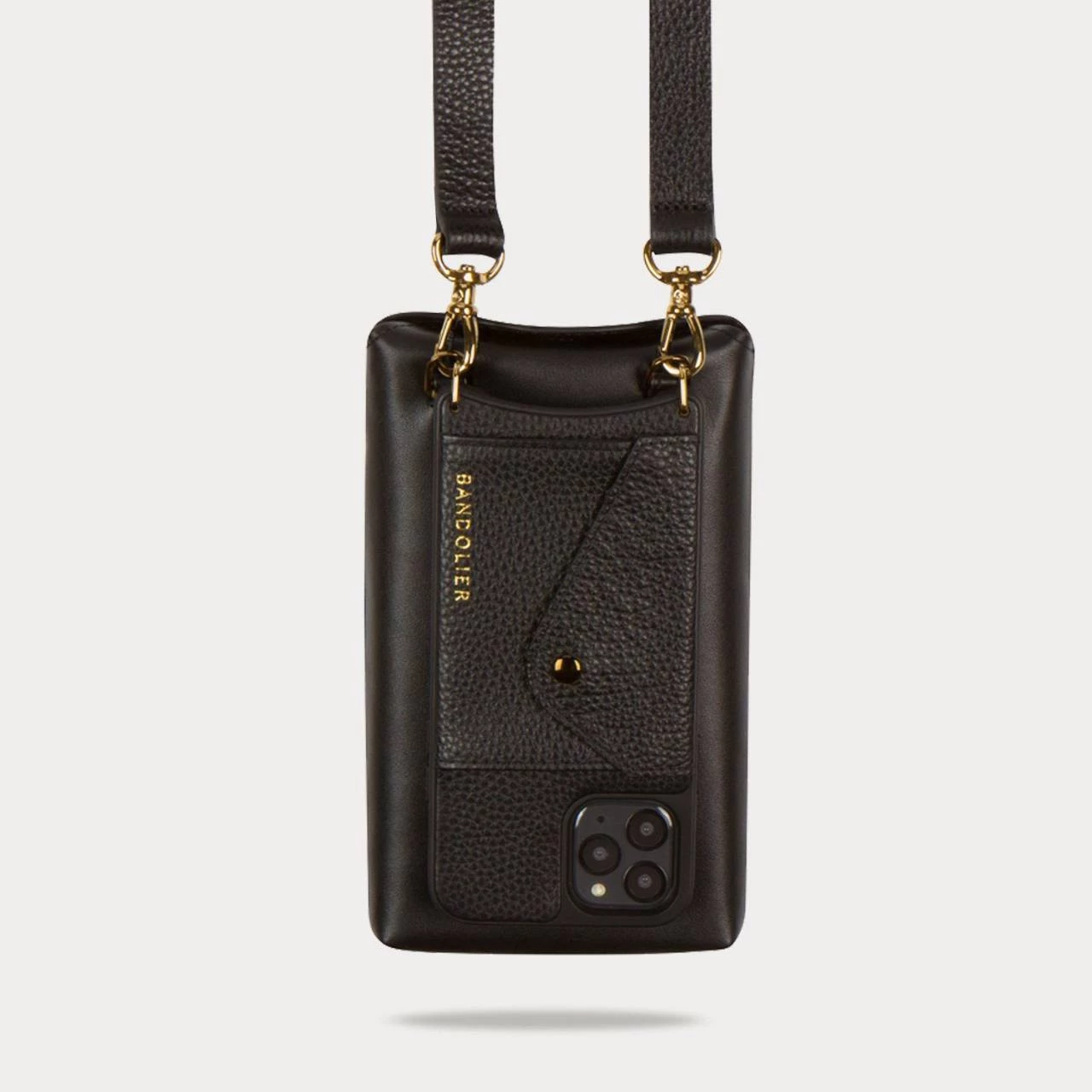 Bandolier Plain Leather Logo Smart Phone Cases For Women Black/silver X One Size 9 Bandolier Plain Leather Logo Smart Phone Cases For Women Black/silver X One Size - Image 9