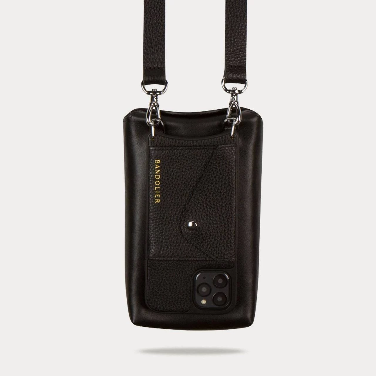 Bandolier Plain Leather Logo Smart Phone Cases For Women Black/silver X One Size 14 Bandolier Plain Leather Logo Smart Phone Cases For Women Black/silver X One Size - Image 14