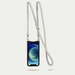 Bandolier Unisex Street Style Plain Leather Logo IPhone 13 For Women Light Gray X Iphone13pro -Bandolier Online Shop org 2237
