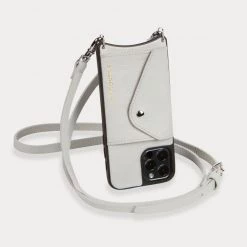 Bandolier Unisex Street Style Plain Leather Logo IPhone 13 For Women Light Gray X Iphone13pro -Bandolier Online Shop org 2239