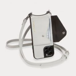 Bandolier Unisex Street Style Plain Leather Logo IPhone 13 For Women Light Gray X Iphone13pro -Bandolier Online Shop org 2240