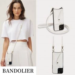 Bandolier Unisex Plain Leather IPhone 8 Plus IPhone 11 Pro For Women Ivory/gold X 13 Pro