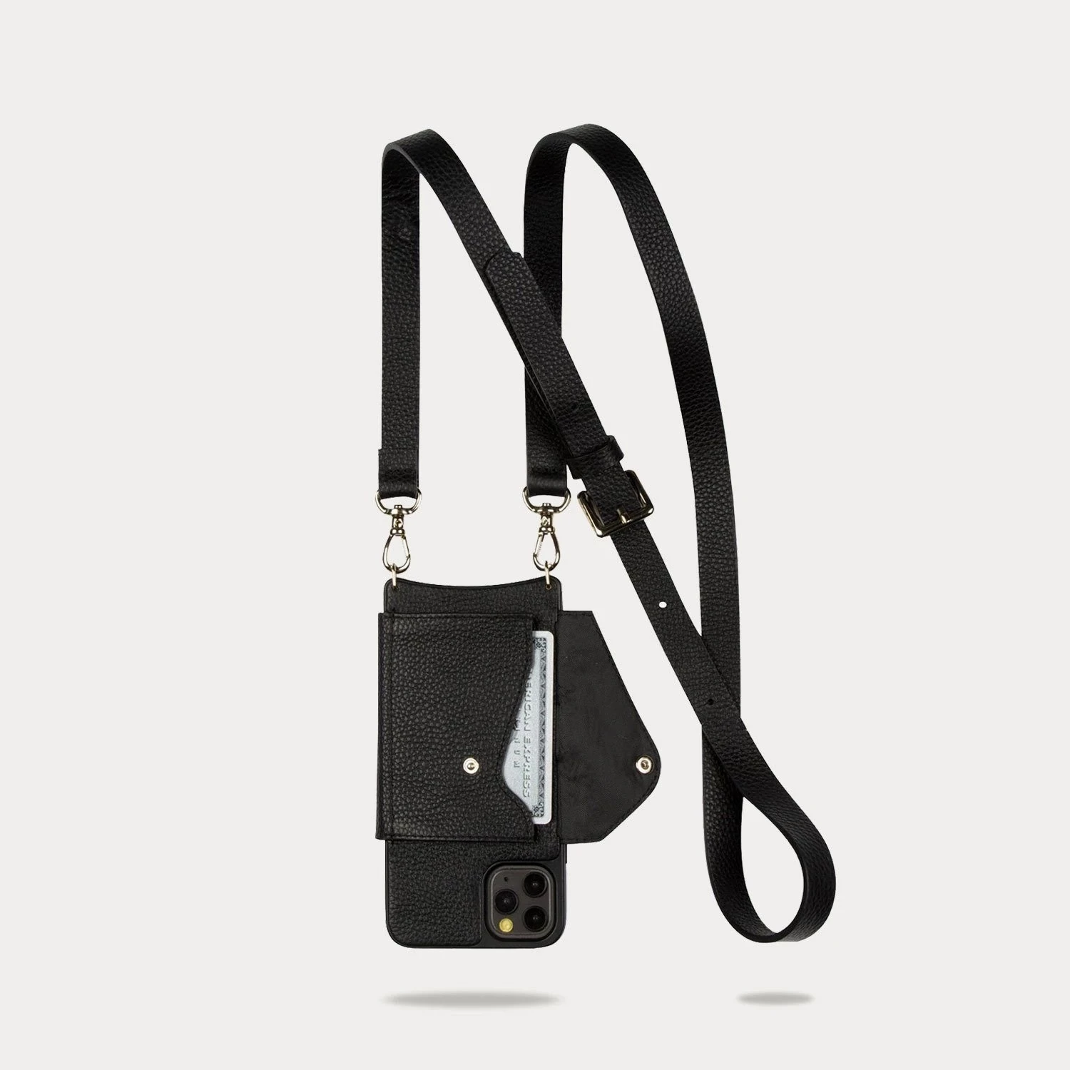 Bandolier Plain Leather IPhone 8 IPhone 8 Plus IPhone X IPhone XS For Women Black/gold X Iphone 12 Pro Max 6 Bandolier Plain Leather IPhone 8 IPhone 8 Plus IPhone X IPhone XS For Women Black/gold X Iphone 12 Pro Max - Image 6