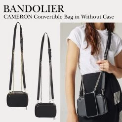 Bandolier Unisex Blended Fabrics Chain Plain Leather Bridal For Women Black/silver X One Size