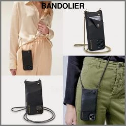 Bandolier Street Style Chain Plain Leather IPhone XS IPhone XS Max For Women Black/pewter X Iphone Xs Max