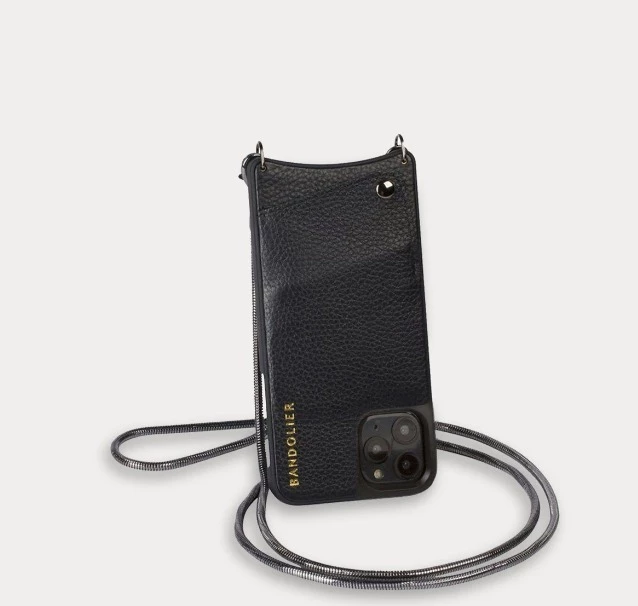 Bandolier Street Style Chain Plain Leather IPhone XS IPhone XS Max For Women Black/pewter X Iphone Xs Max 11 Bandolier Street Style Chain Plain Leather IPhone XS IPhone XS Max For Women Black/pewter X Iphone Xs Max - Image 11