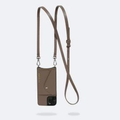 Bandolier Unisex Street Style Plain Leather Logo IPhone 13 For Women Dark Taupe X Iphone13 -Bandolier Online Shop org 2334