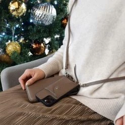 Bandolier Unisex Street Style Plain Leather Logo IPhone 13 For Women Dark Taupe X Iphone13 -Bandolier Online Shop org 2340