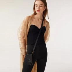 Bandolier Unisex Chain Plain Leather Co-ord Logo IPhone 13 For Women Black/gold X Iphone 13 -Bandolier Online Shop org 2412