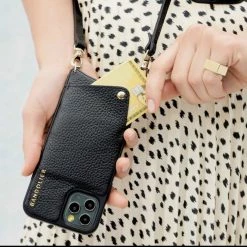 Bandolier EMMA Chain Plain Leather IPhone 8 IPhone 8 Plus IPhone X For Women Black/pewter X Iphone 13 Pro Max -Bandolier Online Shop org 2431