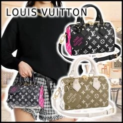 Louis Vuitton MONOGRAM EMPREINTE 2022-23FW Monogram 3WAY Leather Elegant Style Khaki Crossbody Logo (M46118, M46088) For Women Black/white (please Check) X One Size