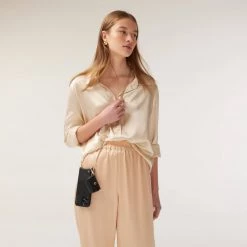 Bandolier Unisex Chain Plain Leather IPhone 8 IPhone 8 Plus IPhone X For Women Gold/airpod Pro X Iphone 11 Pro Max -Bandolier Online Shop org 2507