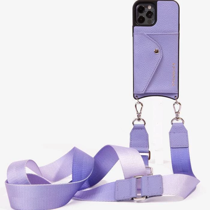 Bandolier Plain Leather IPhone 13 IPhone 13 Pro IPhone 13 Pro Max For Women Lavender/silver X Iphone 13 3 Bandolier Plain Leather IPhone 13 IPhone 13 Pro IPhone 13 Pro Max For Women Lavender/silver X Iphone 13 - Image 3
