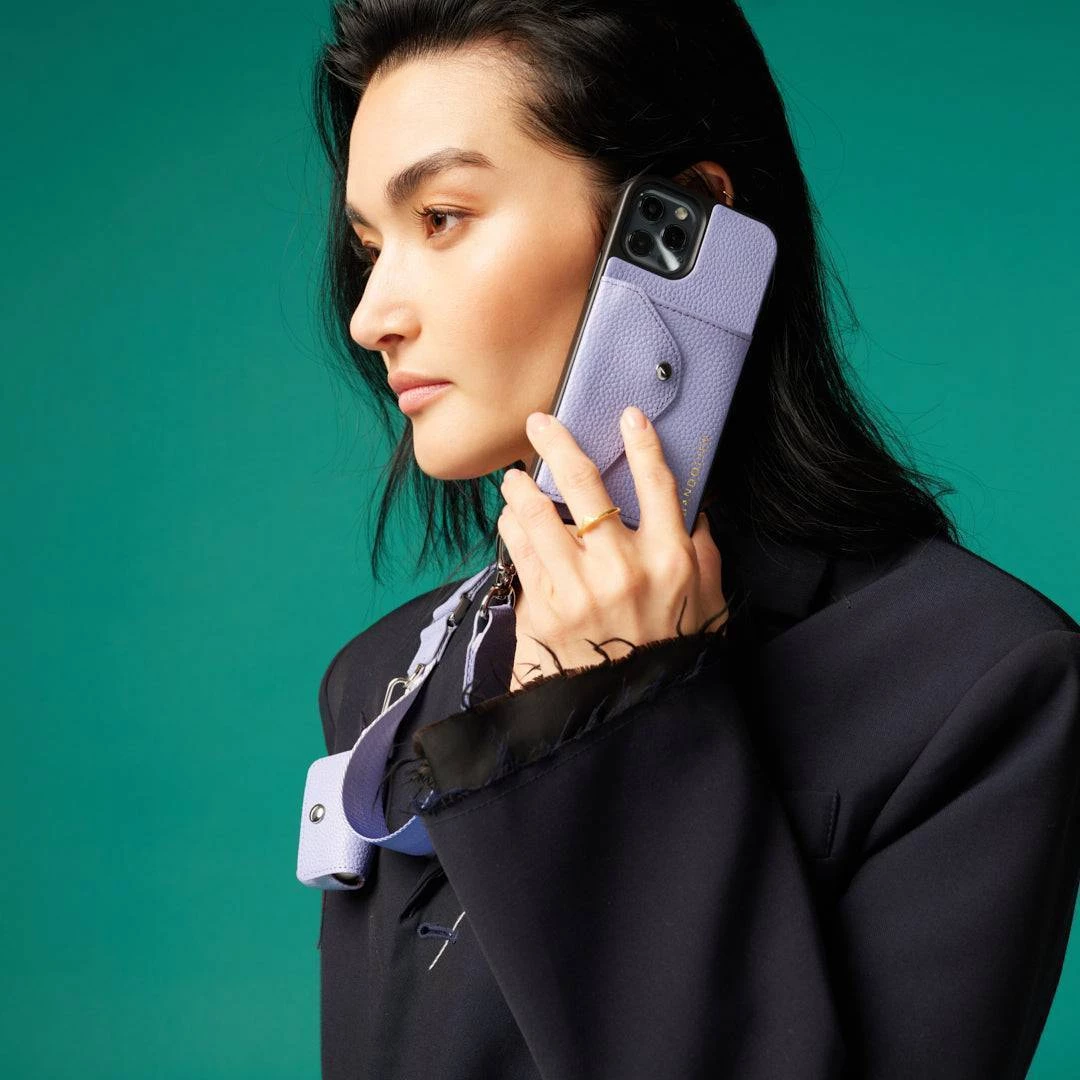 Bandolier Plain Leather IPhone 13 IPhone 13 Pro IPhone 13 Pro Max For Women Lavender/silver X Iphone 13 5 Bandolier Plain Leather IPhone 13 IPhone 13 Pro IPhone 13 Pro Max For Women Lavender/silver X Iphone 13 - Image 5