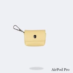 Bandolier Faux Fur Plain Logo Tech Accessories For Women Butter Yellow/silver X Airpod Pro -Bandolier Online Shop org 2542