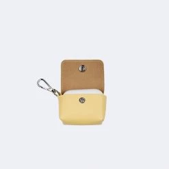 Bandolier Faux Fur Plain Logo Tech Accessories For Women Butter Yellow/silver X Airpod Pro -Bandolier Online Shop org 2543