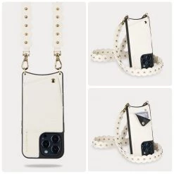 Bandolier Plain Leather IPhone 11 Pro IPhone 11 Pro Max IPhone 11 For Women Ivory/gold X Iphone 13 -Bandolier Online Shop org 2554