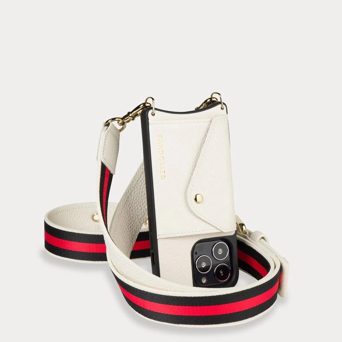 Bandolier Unisex Plain Leather IPhone 13 IPhone 13 Mini IPhone 13 Pro For Women Ivory/gold X Iphone 13 2 Bandolier Unisex Plain Leather IPhone 13 IPhone 13 Mini IPhone 13 Pro For Women Ivory/gold X Iphone 13 - Image 2