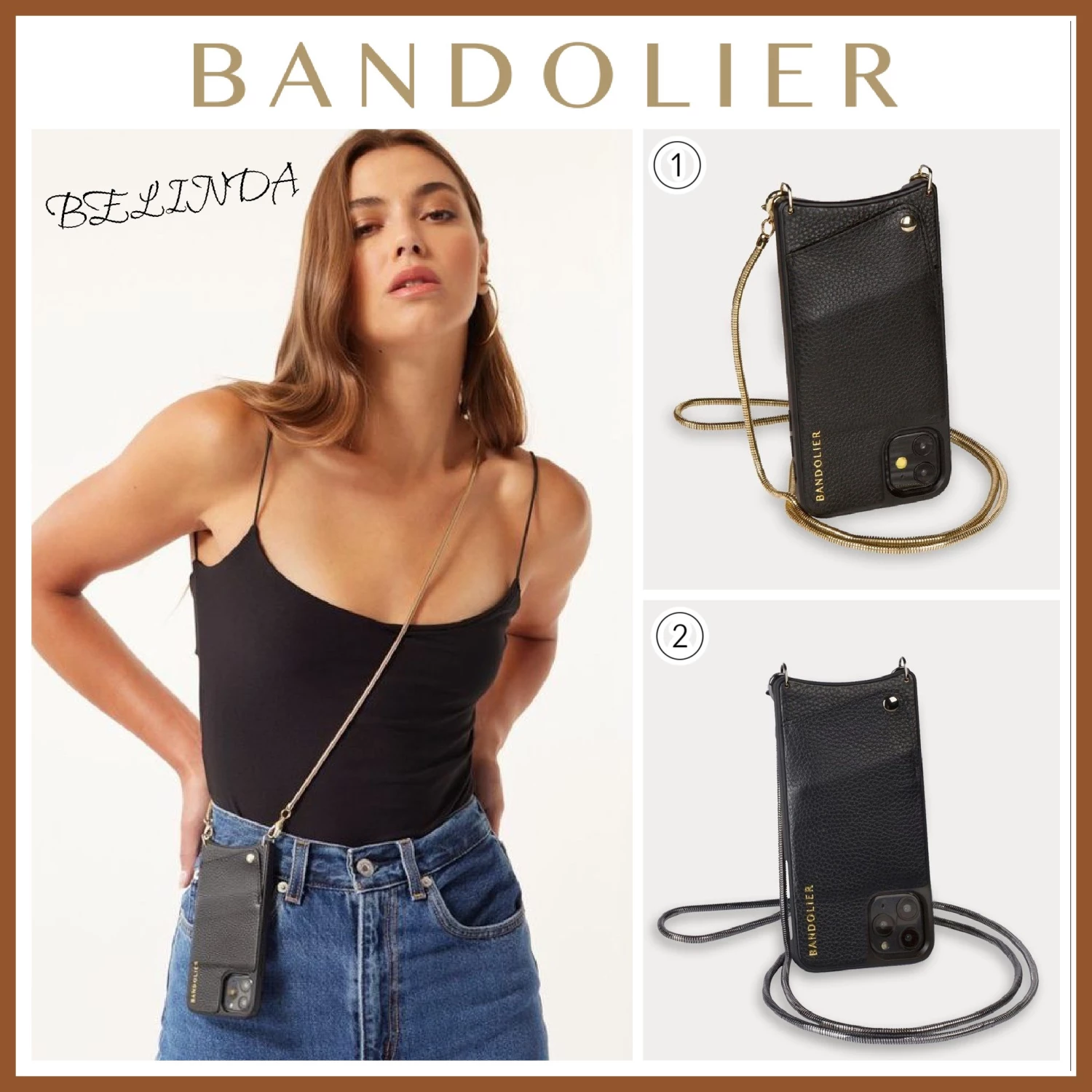 Bandolier 2020 Cruise Leather IPhone 8 IPhone 8 Plus IPhone X IPhone XS For Women ①black/gold X Iphone 12 / 12 Pro 1 Bandolier 2020 Cruise Leather IPhone 8 IPhone 8 Plus IPhone X IPhone XS For Women ①black/gold X Iphone 12 / 12 Pro