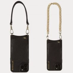 Bandolier Plain Leather IPhone 8 IPhone 8 Plus IPhone X IPhone XS For Women Black/gold X Iphone 12/12 Pro -Bandolier Online Shop org 2629