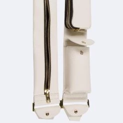 Bandolier Unisex Plain Leather Smart Phone Cases For Women Ivory/gold X One Size -Bandolier Online Shop org 2655