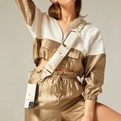 Bandolier Unisex Plain Leather Smart Phone Cases For Women Ivory/gold X One Size -Bandolier Online Shop org 2657