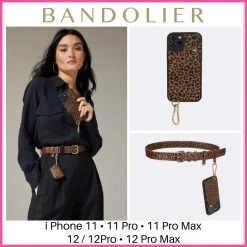 Bandolier 2021 SS Leopard Patterns Leather Logo IPhone 11 Pro For Women Dark Leopard/gold X Iphone 11 Pro Max
