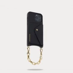 Bandolier Chain Plain Leather Logo IPhone 13 IPhone 13 Mini For Women Black/gold X Iphone13 Mini -Bandolier Online Shop org 2678