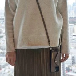 Bandolier Unisex Street Style Plain Leather Bridal Logo IPhone 13 For Women Brown (stock Check Required) X 13/side Slot -Bandolier Online Shop org 270