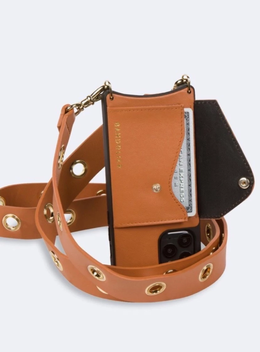 Bandolier Plain Leather IPhone 8 Plus IPhone XS IPhone XS Max For Women Taupe/gold X Iphone 12/12 Pro 5 Bandolier Plain Leather IPhone 8 Plus IPhone XS IPhone XS Max For Women Taupe/gold X Iphone 12/12 Pro - Image 5