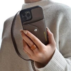 Bandolier Unisex Street Style Plain Leather Bridal Logo IPhone 13 For Women Brown (stock Check Required) X 13/side Slot -Bandolier Online Shop org 271