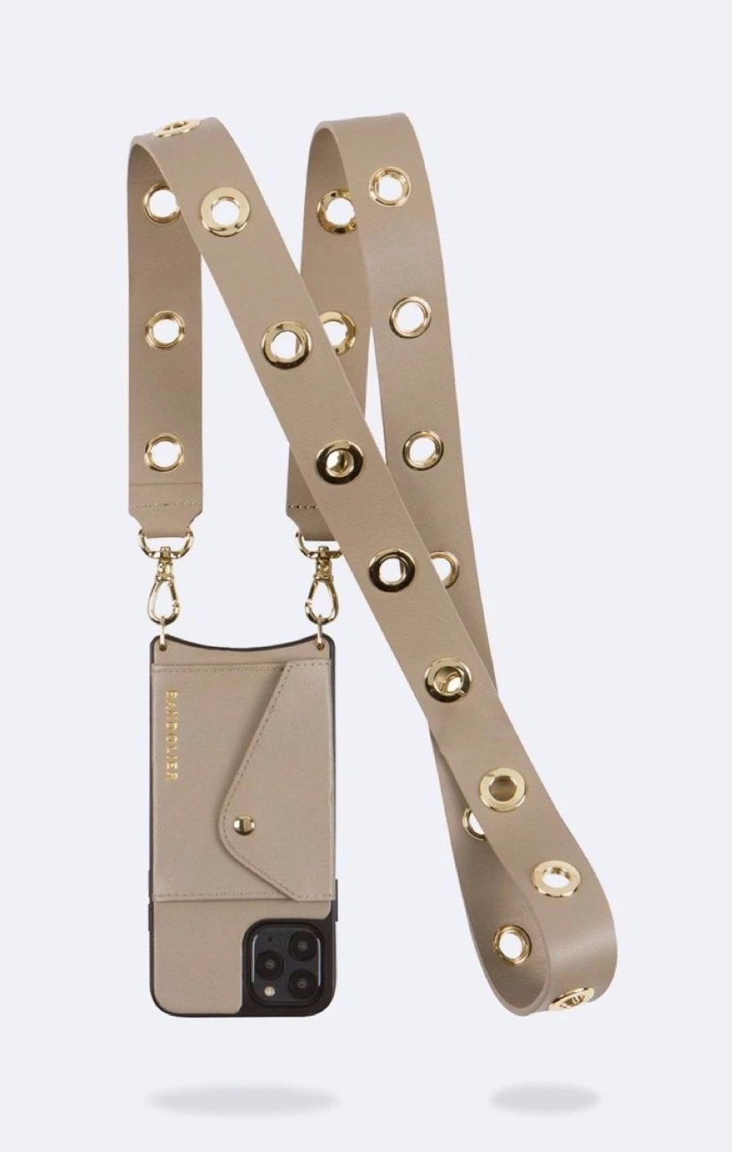 Bandolier Plain Leather IPhone 8 Plus IPhone XS IPhone XS Max For Women Taupe/gold X Iphone 12/12 Pro 15 Bandolier Plain Leather IPhone 8 Plus IPhone XS IPhone XS Max For Women Taupe/gold X Iphone 12/12 Pro - Image 15